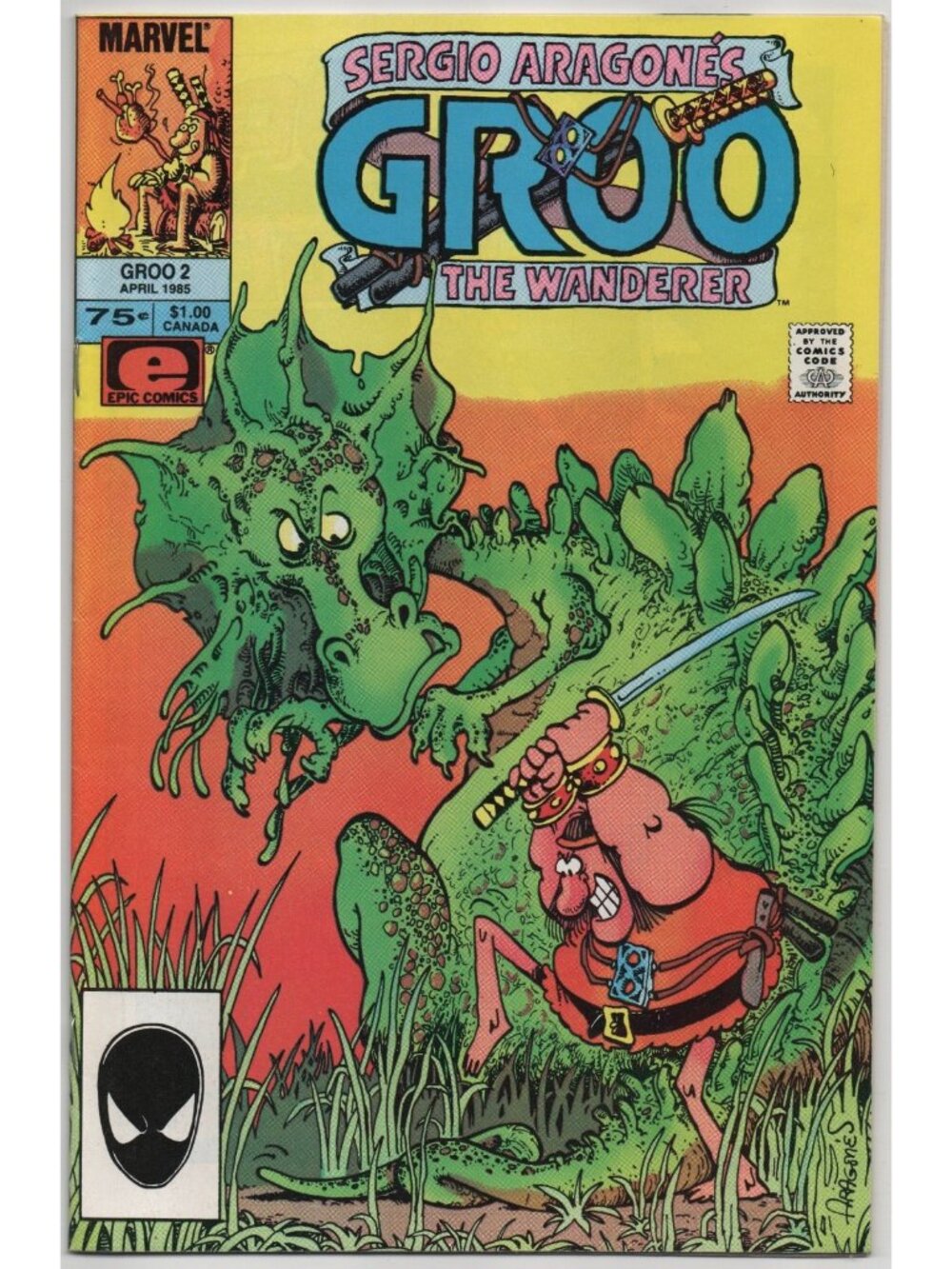 Groo the Wanderer 2 Marvel Epic Comics 1985 VF- 7.5 Sergio Aragones